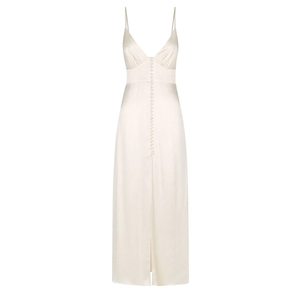 Shona Joy La Lune Cocktail Midi Dress - Cream
